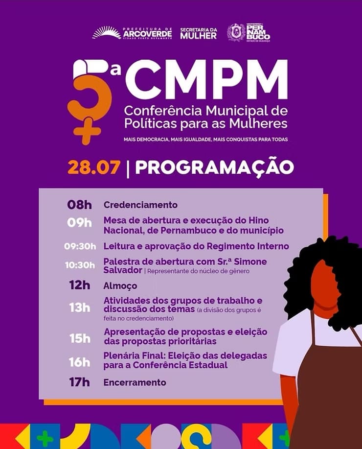 Arcoverde promove 5ª Conferência Municipal de Mulheres com foco em igualdade, respeito e protagonismo feminino