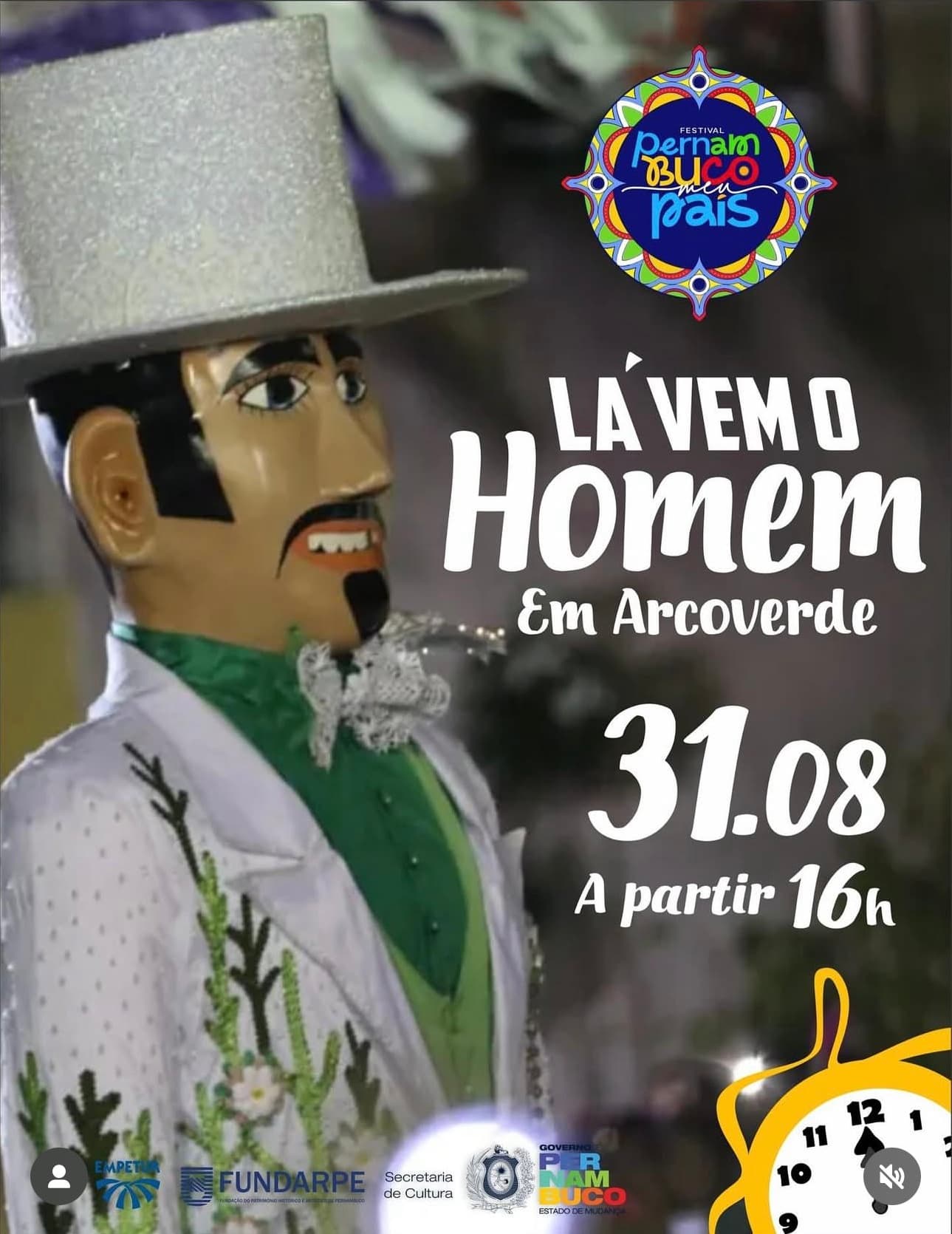 Homem da Meia-Noite se apresenta em Arcoverde neste sábado (31)